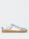 Adidas Originals Metallic Logo Sneakers Padded Ankle In Silver
