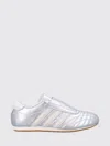 Adidas Originals Three-stripe Metallic-leather Sneakers In Silver