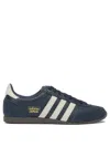Adidas Originals Blue Leather Sneakers In Blue