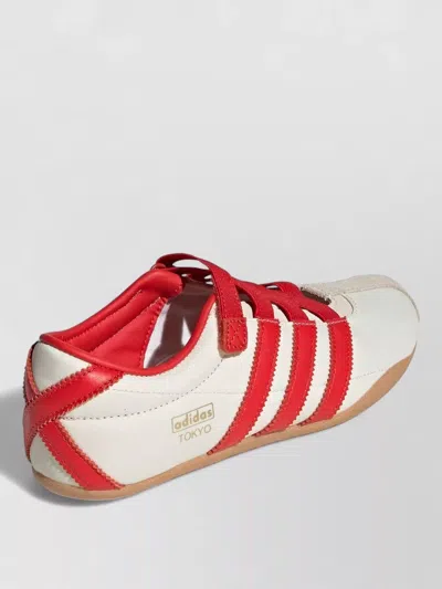 Adidas Originals Sneakers Contrasting Stripes Rubber Sole Design In White