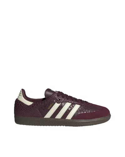 Adidas Originals Sneakers Samba Og Maroon Cream White Gold Metallic In Burgundy