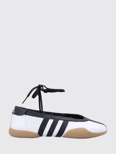 Adidas Originals Womens Adidas Taekwondo Mei Leather Ballet Flats In White
