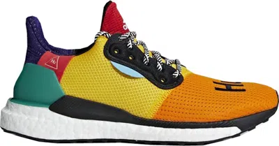 Pre-owned Adidas Originals Solar Hu Glide Pharrell (women's) Sneakers In Cloud White/collegiate Burgundy/yellow In Multi