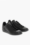 Adidas Originals Solid Color Leather Stan Smith Low-top Sneakers In Black