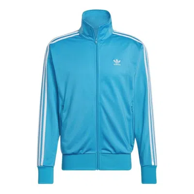Adidas Originals Solid Color Logo Sports Jacket Blue