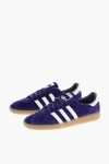 Adidas Originals Solid Color Suede Bermuda Low-top Sneakers In Purple