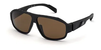 Adidas Originals Sp0025 Polarized 02h Occhiali Da Sole Neri Per Uomo In Black