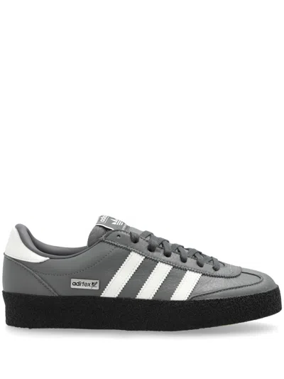 Adidas Originals Lothertex Spzl Faux Leather-trimmed Leather Sneakers In Gray