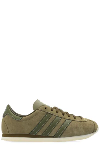 Adidas Originals Moston Super Spzl Leather-trimmed Suede Sneakers In Green