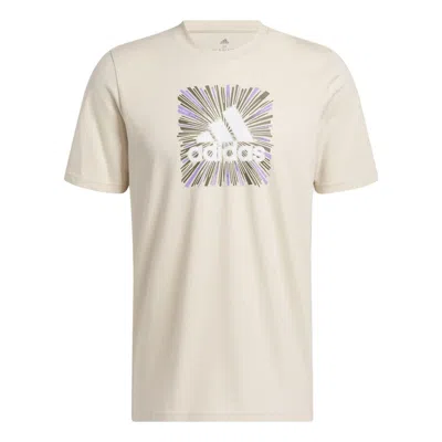 Adidas Originals Sport Optimist Sun Logo T-shirt 'sand Strata' In Neutral