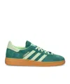 Adidas Originals Womens Collegiate Green Handball Spezial 3-stripes Suede Low-top Trainers