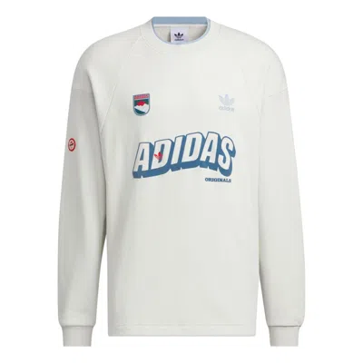 Adidas Originals Sportswear Sweatshirt 'cream Blue' In White