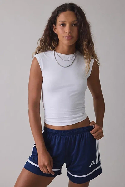 Adidas Originals Squadra 25 Short-length Shorts In Navy, Women's At Urban Outfitters In Blue