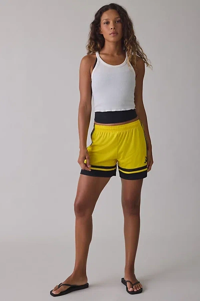 Adidas Originals Squadra 25 Short-length Shorts In Yellow, Women's At Urban Outfitters