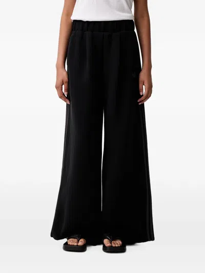 Adidas Originals Sst 2.0 Logo-print Wide-leg Track Pants In Black