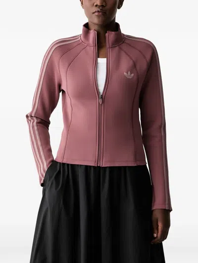 Adidas Originals Sst 2.0 Side-stripe Zip-up Jacket In Pink
