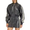 Adidas Originals Sst Croc Embossed Faux Leather Track Jacket In Multi