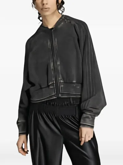 Adidas Originals Sst Double-layered Cropped Jacket In Black
