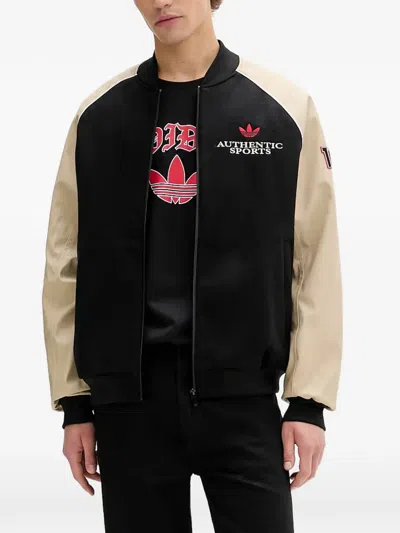 Adidas Originals Sst Logo-embroidered Bomber Jacket In Multi