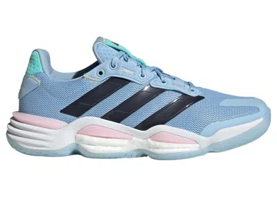 Pre-owned Adidas Originals Stabil 16 Indoor (women's) Sneakers In Glow Blue/shadow Navy/core Black