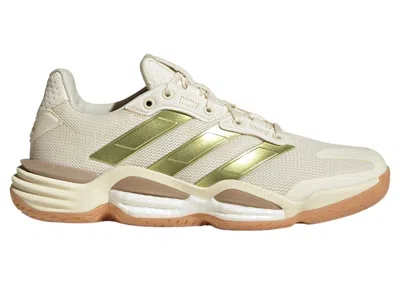 Pre-owned Adidas Originals Stabil 16 Indoor (women's) Sneakers In Off White/gold Metallic/crystal Sand