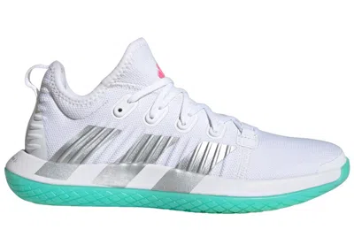 Pre-owned Adidas Originals Stabil Next Gen Handball (women's) Sneakers In Cloud White/silver Metallic/lucid Pink In Multi