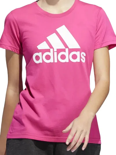 Adidas Originals Stadium Badge Of Sport "real Magenta" T-shirt In Pink