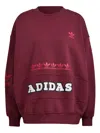 Adidas Originals Stadium Logo Play "red" Sweatshirt In Burgundy