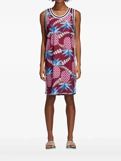 Adidas Originals Stadium Originals Farm "multicolour" Dress In Red