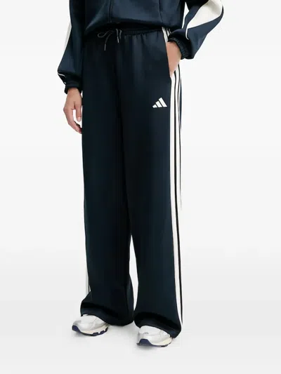 Adidas Originals Stadium Side-stripe Track Pants In Blue