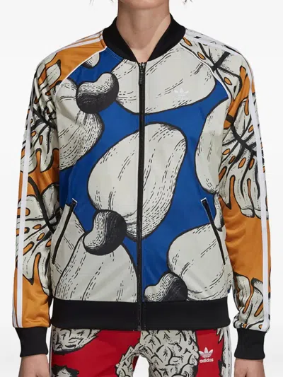 Adidas Originals Stadium Superstar "multicolour" Track Jacket In Blue
