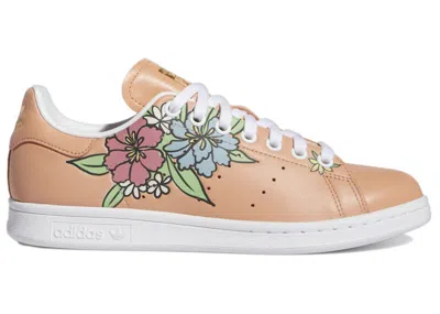Pre-owned Adidas Originals Stan Smith Amber Blush Floral (women's) Sneakers In Ambient Blush/cloud White