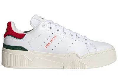 Pre-owned Adidas Originals Stan Smith Bonega 2b (women's) Sneakers In Cloud White/better Scarelet Red/collegiate Green