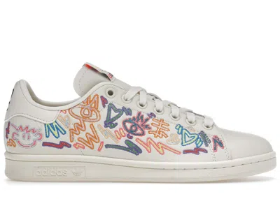 Pre-owned Adidas Originals Stan Smith Kris Andrew Smalls Pride Collection Sneakers In Cream /cream In White/cream White