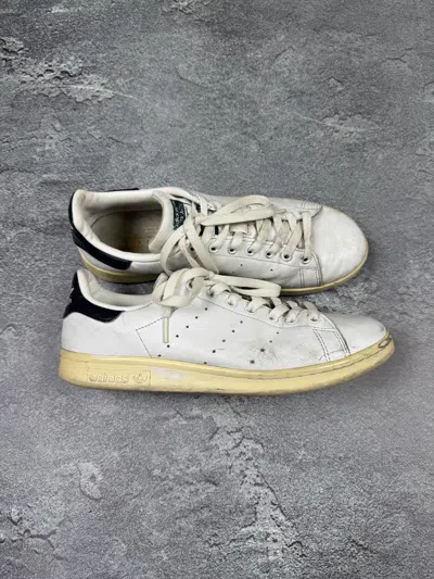 Pre-owned Adidas Originals Stan Smith Leather Sneakers Size 8 Y2k Streetwear In White