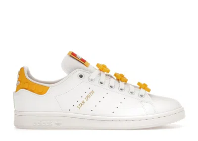 Pre-owned Adidas Originals Stan Smith Lego White Yellow (women's) Sneakers In Cloud White/gold Metallic In Multi