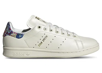 Pre-owned Adidas Originals Stan Smith Liberty London (women's) Sneakers In Off White/gold Metallic