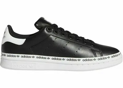 Pre-owned Adidas Originals Stan Smith Logo Taping (women's) Sneakers In Black/white