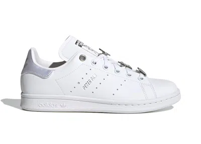 Pre-owned Adidas Originals Stan Smith Peter Pan (kids) Sneakers In Cloud White/silver Metallic/scarelet Red