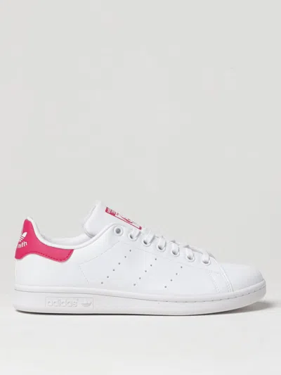 Adidas Originals Kids' Stan Smith Sneakers In Synthetic Leather In White/white/bold Pink