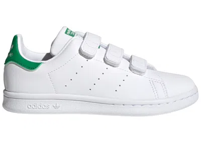 Pre-owned Adidas Originals Stan Smith Strap Sneakers In Cloud White/green