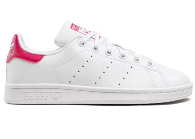 Pre-owned Adidas Originals Stan Smith White Sneakers In Footwear White/bold Pink