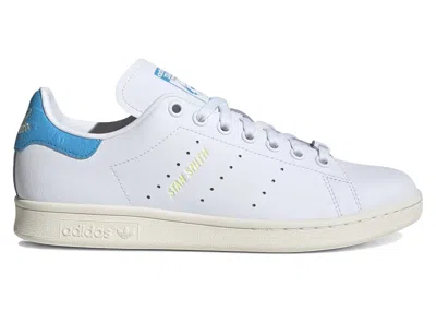Pre-owned Adidas Originals Stan Smith White (women's) Sneakers In Cloud White/semi Blue Burst/almost Yellow