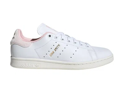 Pre-owned Adidas Originals Stan Smith (women's) Sneakers In Cloud White/gold Metallic/sandy Pink