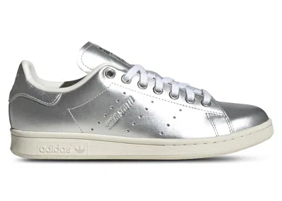 Pre-owned Adidas Originals Stan Smith (women's) Sneakers In Silver Metallic/core Black