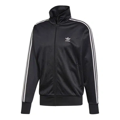 Adidas Originals Stand Collar Athleisure Casual Sports Stripe Jacket Black