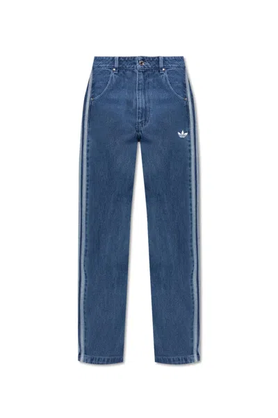 Adidas Originals Straight-leg Jeans In Blue