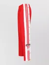 Adidas Originals Straight Trousers With Elastic Waistband And Side Stripes In Better Scarlet