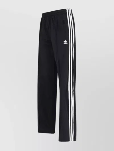 Adidas Originals Straight Trousers With Elastic Waistband And Side Stripes In Ink/white