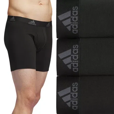 Adidas Originals Stretch Cotton Mens 3 Pack Boxer Briefs 5158001a In Black
